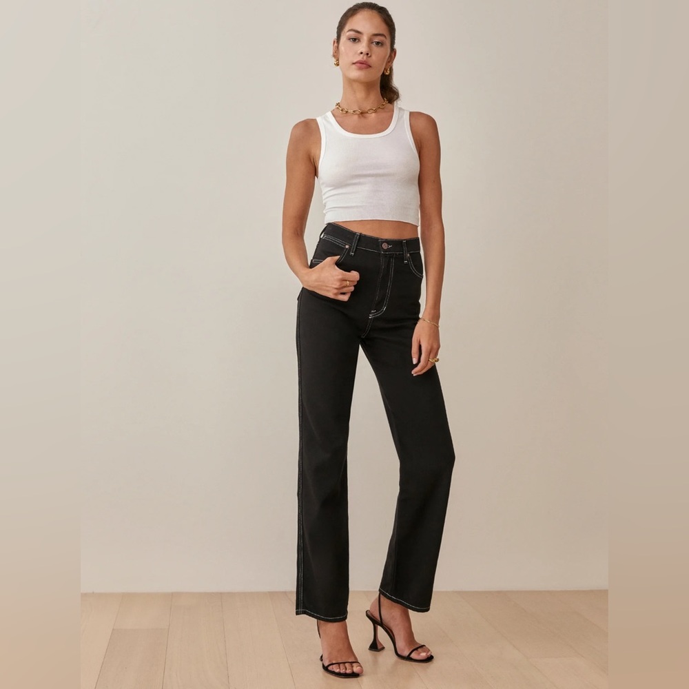 Reformation Cowboy High Rise Straight Jeans